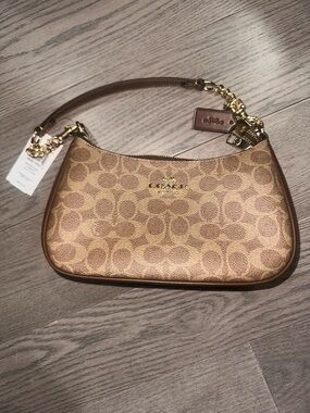 Coach Metallic Brown Signature  Shoulder Bag